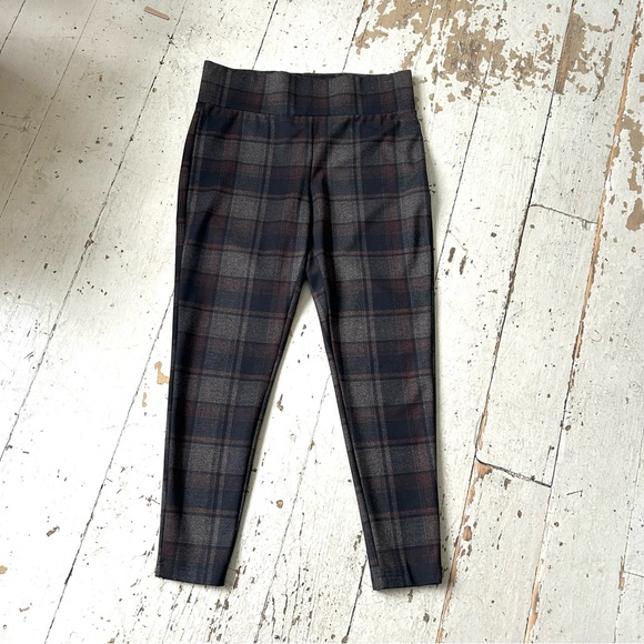 Zac & Rachel Plaid Pull On Stretch Knit Pants - Picture 2 of 13
